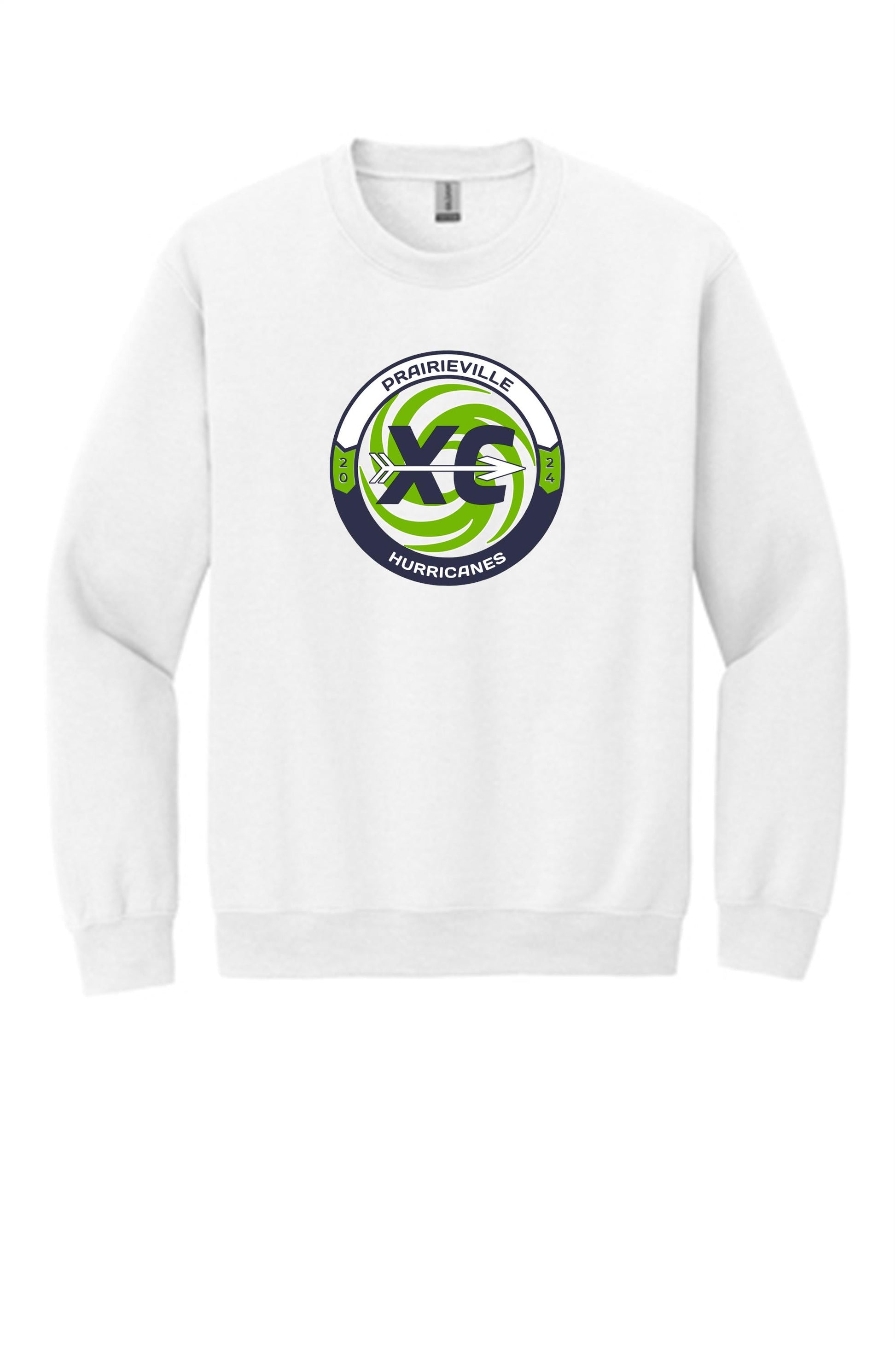 PVHS Cross Country Sweatshirt Prairieville High School White Mens Small - Third Coast Soccer