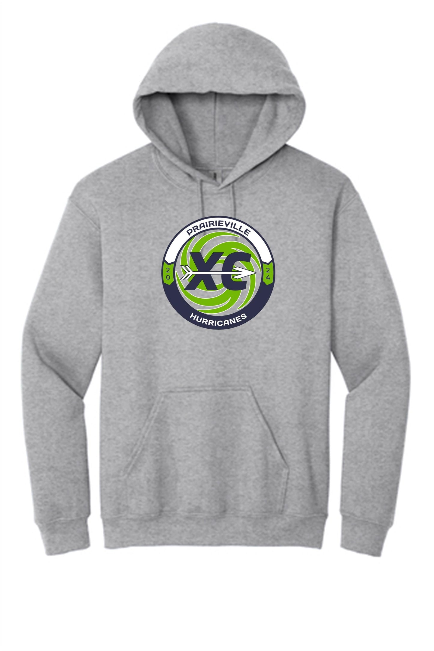 PVHS Cross Country Hoody Prairieville High School Sport Grey Mens Small - Third Coast Soccer