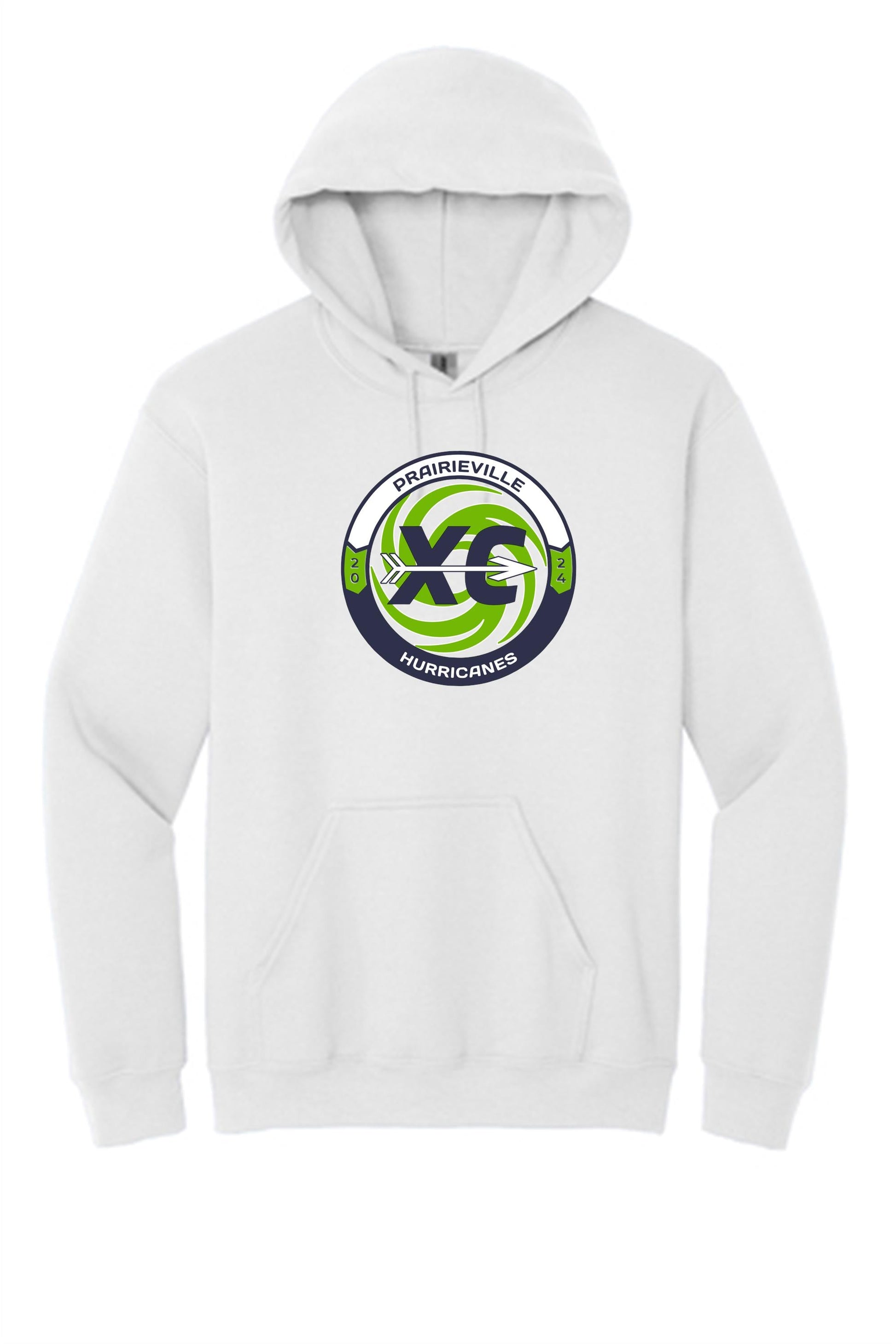 PVHS Cross Country Hoody Prairieville High School White Mens Small - Third Coast Soccer