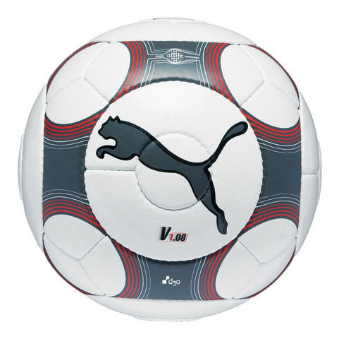 PUMA V1.08 Mini Ball Balls White/Red Size 1 - Third Coast Soccer