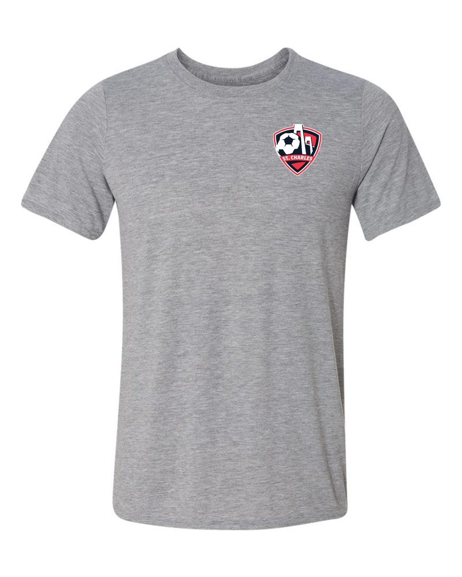 SCSL Short-Sleeve Performance Tee St. Charles Soccer Spiritwear Sport Grey Mens Small - Third Coast Soccer