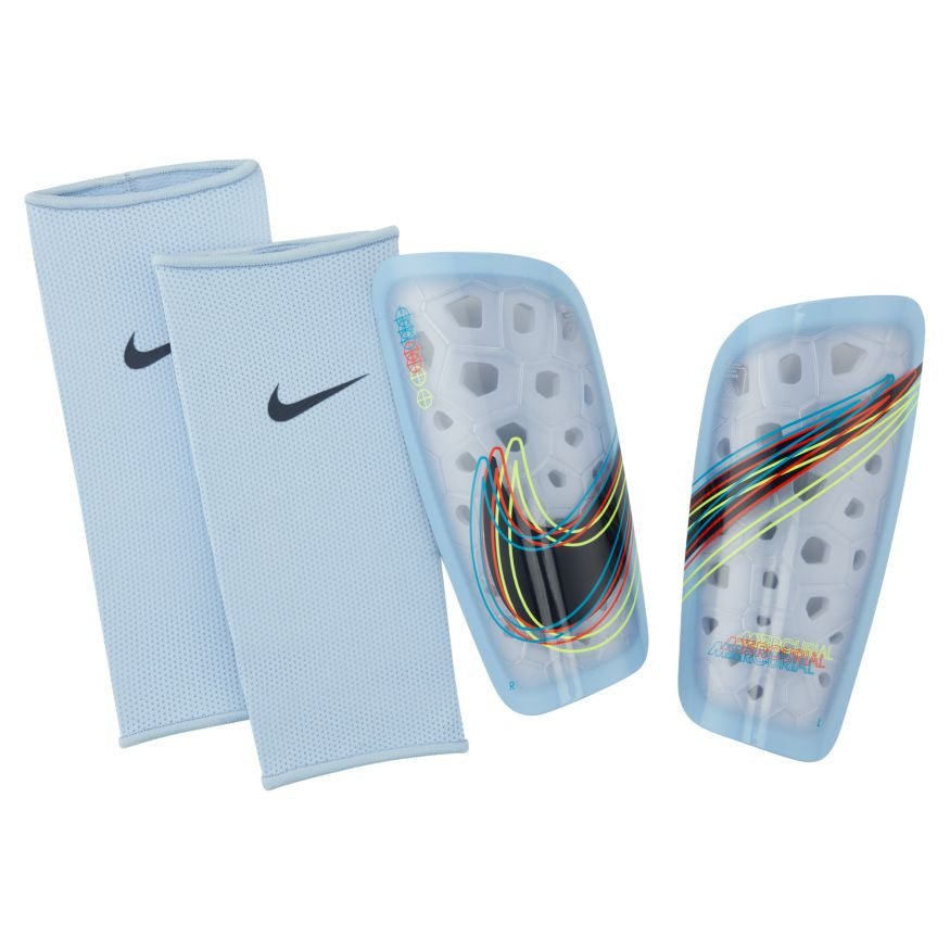 Nike Mercurial Lite Shinguard - Light Marine/Blackened Blue Adult Shinguards Small Light Marine/Blackened Blue - Third Coast Soccer
