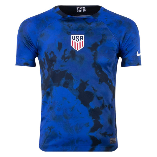 Nike USMNT Youth USA Away Jersey 2022 International Replica Closeout Bright Blue/White Youth X-Small - Third Coast Soccer