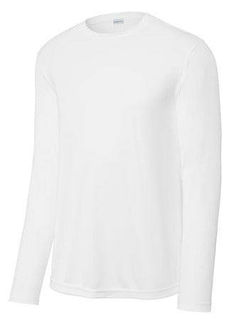 Sport-Tek Long Sleeve PosiCharge Competitor Tee T-Shirts White Mens Small - Third Coast Soccer