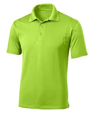 Sport-Tek Micropique Sport Wick Polo Polo Lime Shock Mens Small - Third Coast Soccer