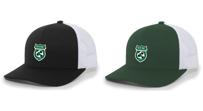Tcs Sysc Trucker Hat SYSC Spiritwear Dark Green/White Leather Patch - Third Coast Soccer