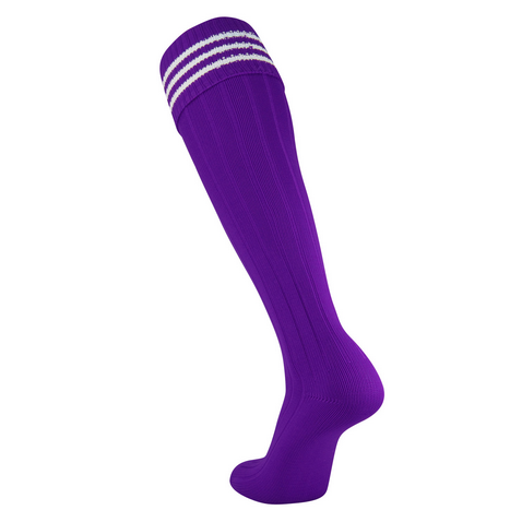 TCK Euro 3-Stripe Sock Socks Purple Medium - Third Coast Soccer