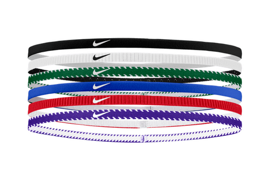 Nike Flex Classic Slim Headbands 6-Pack - Royal/University Red/White Player Accessories - Third Coast Soccer