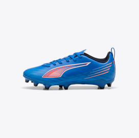 PUMA Ultra 6 Play FG/AG Jr - Ultra Blue/White/Glowing Red Youth Footwear - Third Coast Soccer