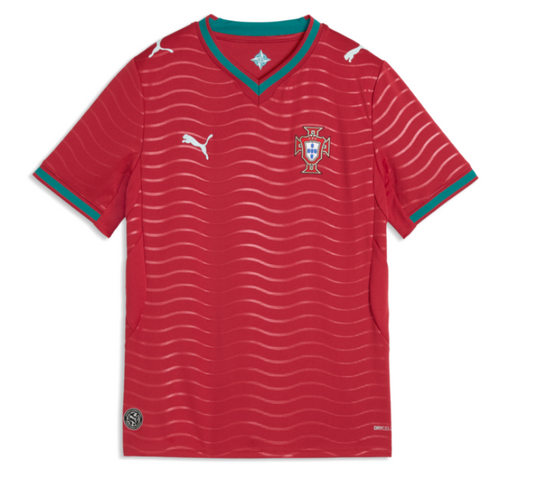 PUMA Youth Portugal Home Jersey 2026 International Replica Club Red/Green Lagoon Youth Small - Third Coast Soccer
