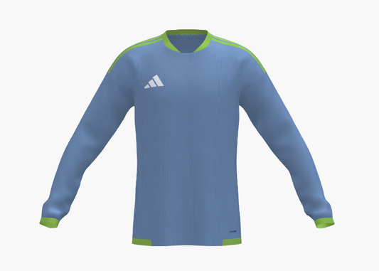 adidas Tiro 26 Competition Custom LS Jersey Jerseys Light Blue/Semi Solar Green Mens Small - Third Coast Soccer
