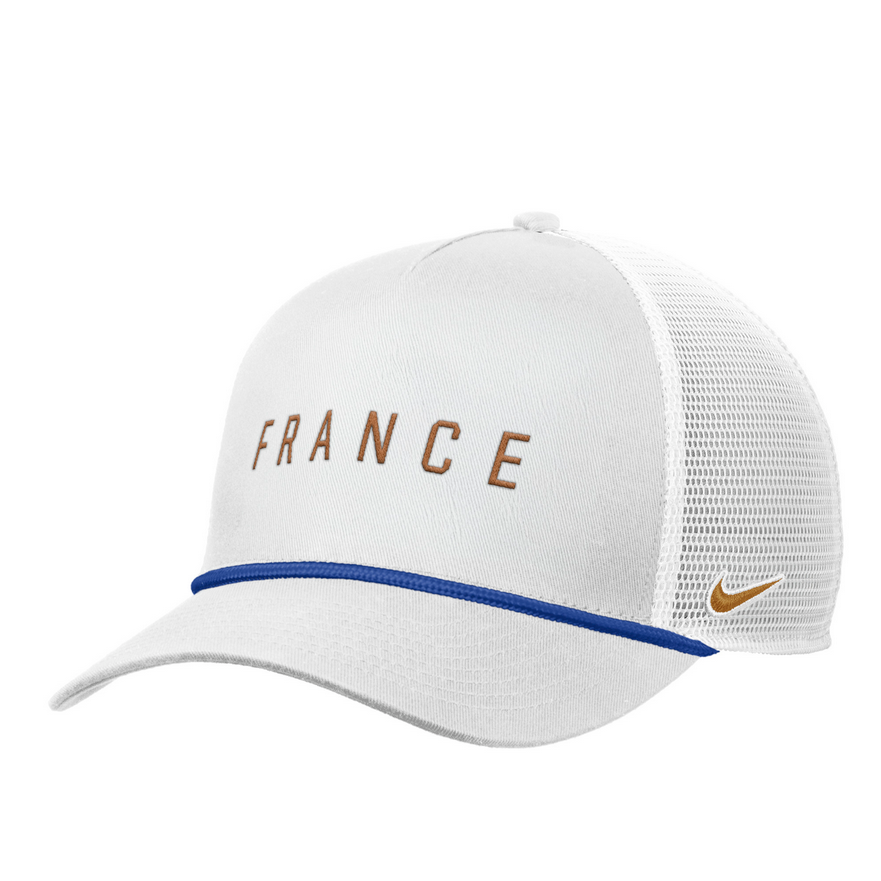 Nike France Rise Rope Trucker Hat - White Hats White One Size Fits Most - Third Coast Soccer