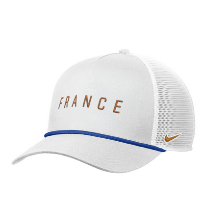 Nike France Rise Rope Trucker Hat - White Hats White One Size Fits Most - Third Coast Soccer