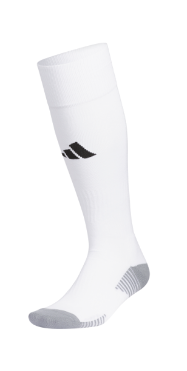 adidas LA Elite Copa Zone Cushion V Sock - White Louisiana Elite Girls White Small - Third Coast Soccer