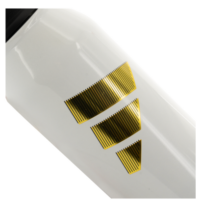 adidas Large Steel 1L Metal Bottle - White/Gold Metallic Player Accessories - Third Coast Soccer