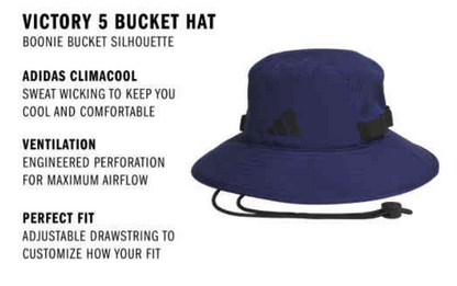 adidas Men's Victory 5 Bucket Hat - Dark Blue/Black Hats - Third Coast Soccer
