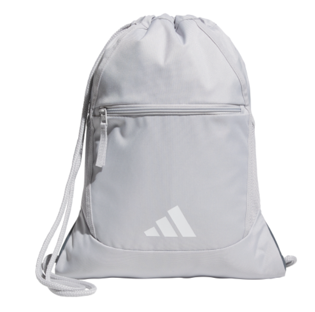 adidas Stadium Sackpack - Team Light Grey/White Bags Team Light Grey/White - Third Coast Soccer