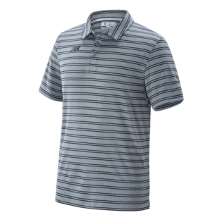 New Balance Striped Polo Polos Grey/Black Mens Small - Third Coast Soccer