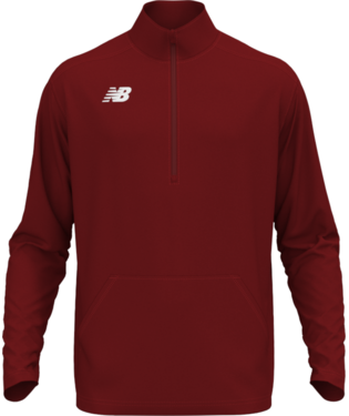 New Balance Midfield Half Zip Training Wear Mercury Red Mens Small - Third Coast Soccer