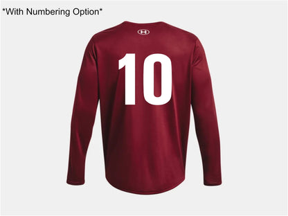UA Dunham Womens LS Tech Tee - Cardinal Dunham   - Third Coast Soccer