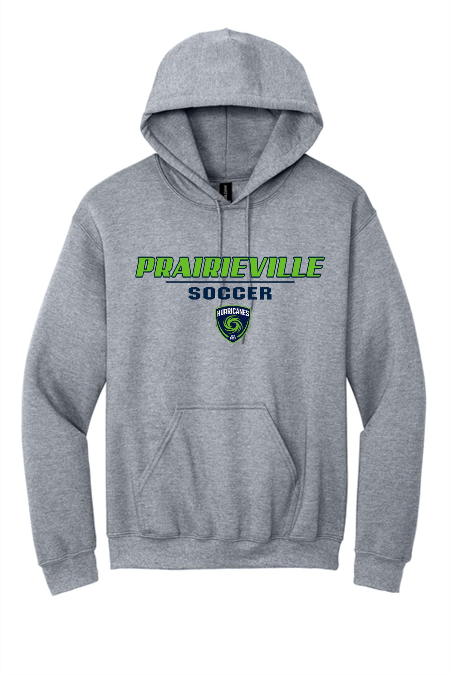 PVHS Crest Soccer Hoody Prairieville High School Sport Grey Mens Small - Third Coast Soccer