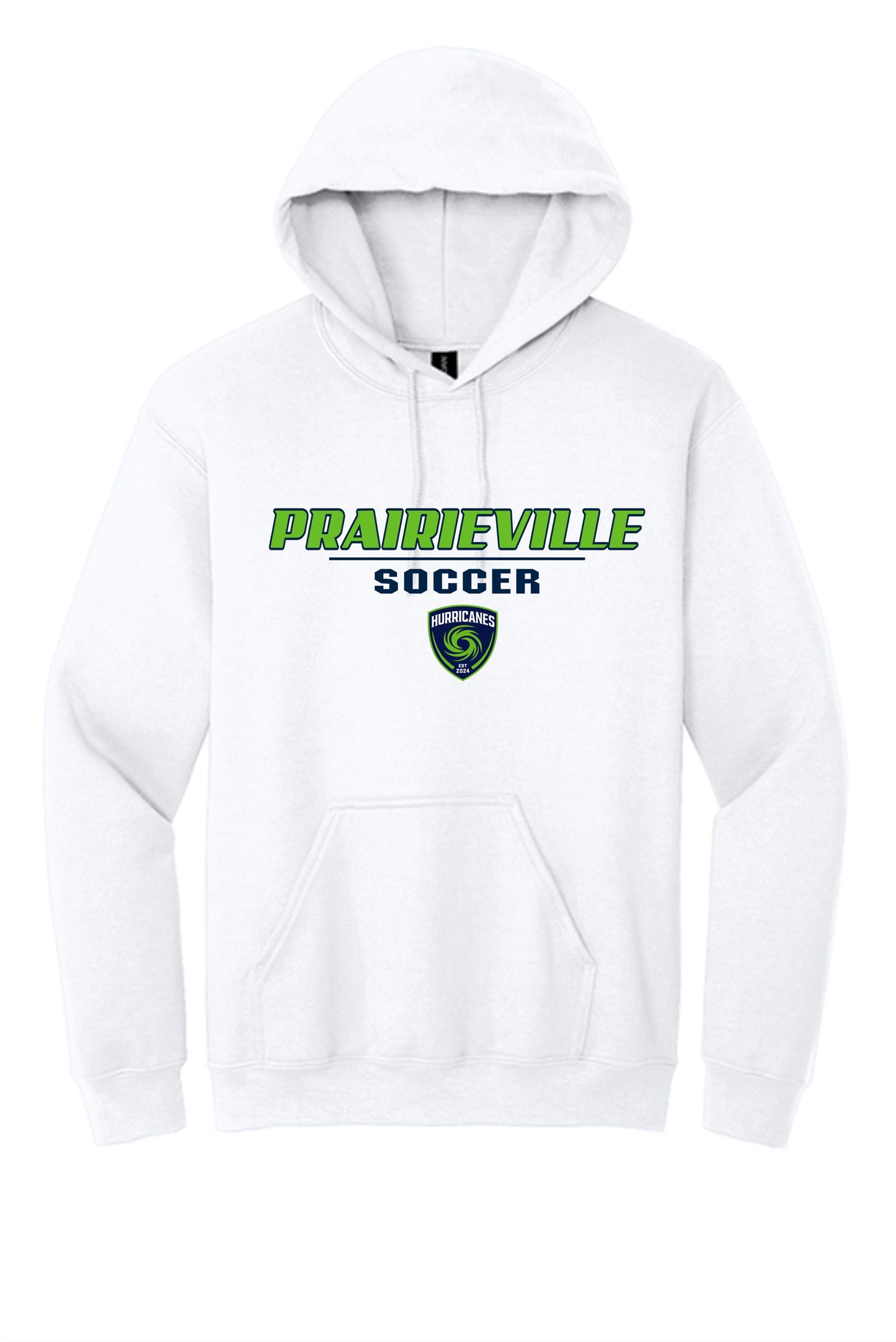 PVHS P Soccer Hoody Prairieville High School White Mens Small - Third Coast Soccer