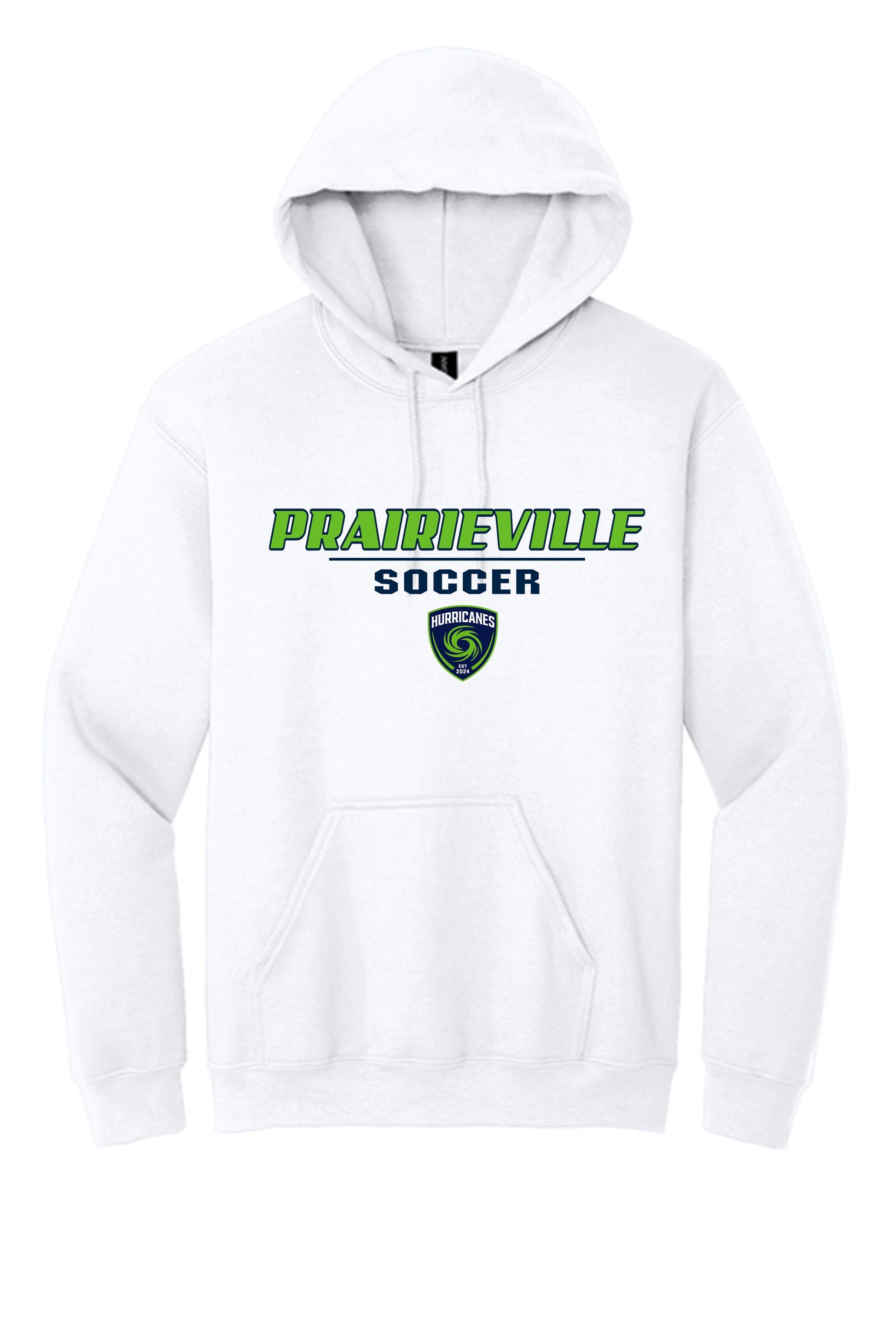 PVHS P Soccer Hoody Prairieville High School White Mens Small - Third Coast Soccer