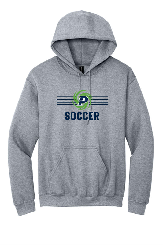 PVHS P Soccer Hoody Prairieville High School Sport Grey Mens Small - Third Coast Soccer
