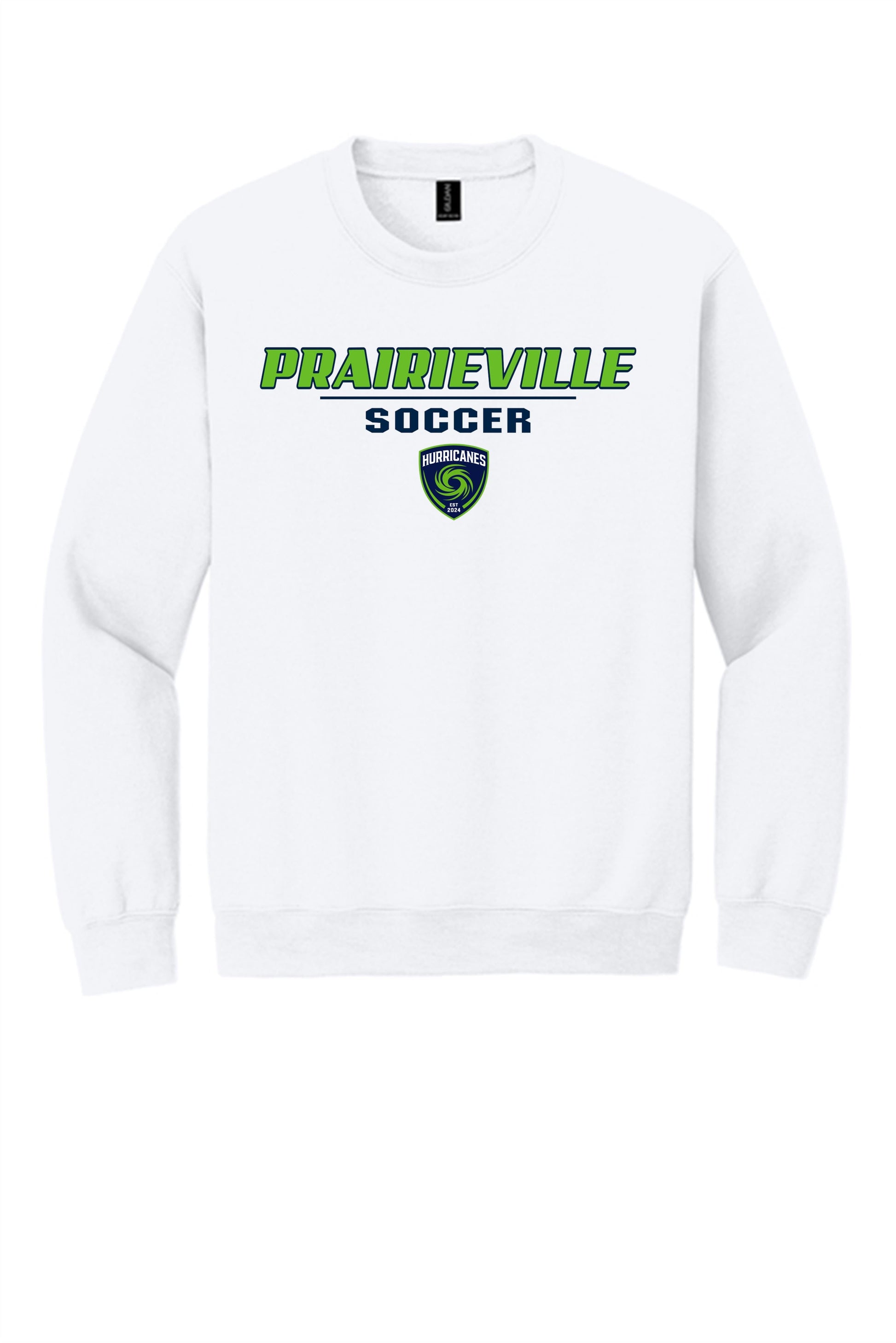 PVHS Crest Sweatshirt Prairieville High School White Mens Small - Third Coast Soccer