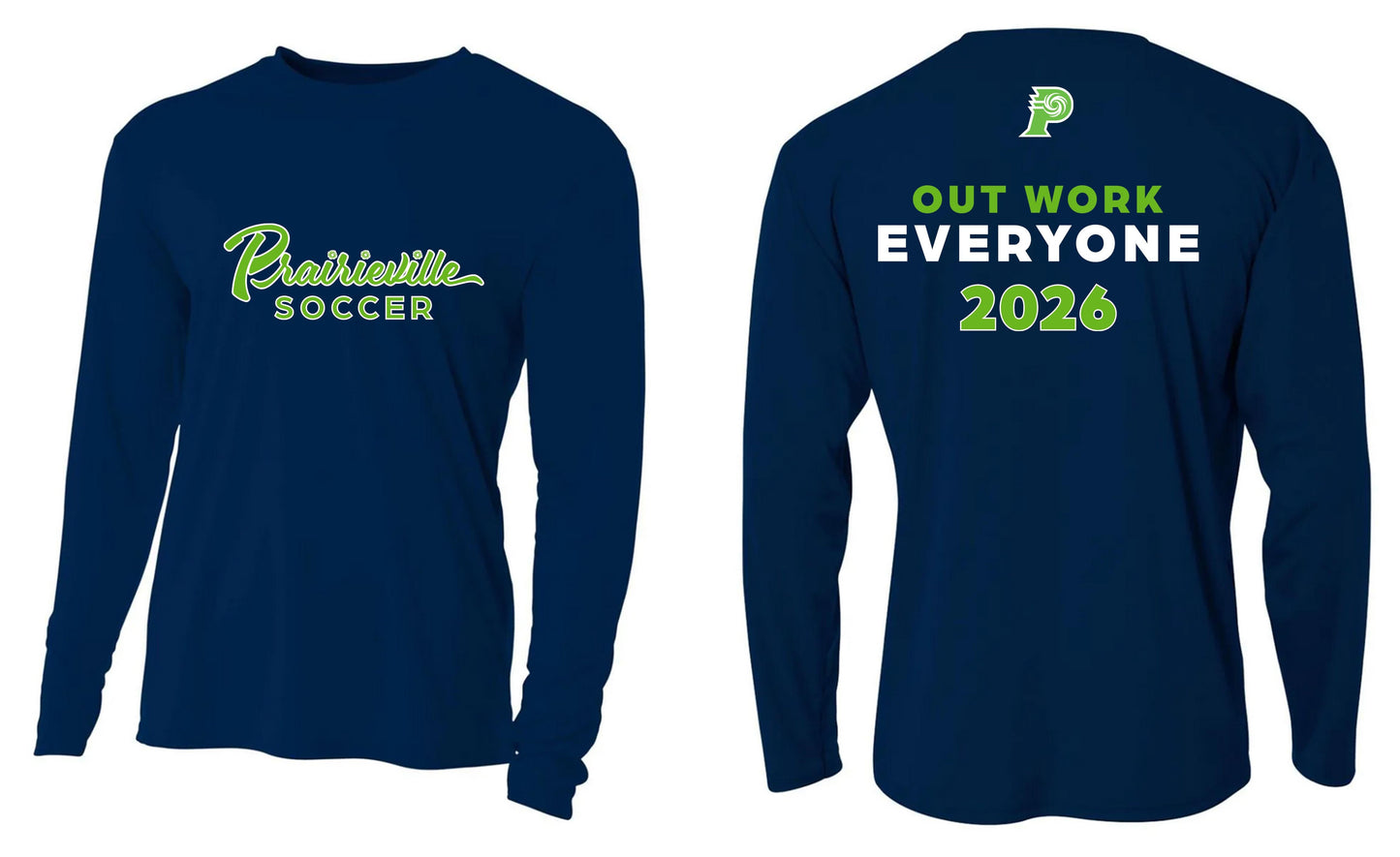 A4 PVHS Playoff LS Shirt 2026 Prairieville High School Navy Mens Small - Third Coast Soccer