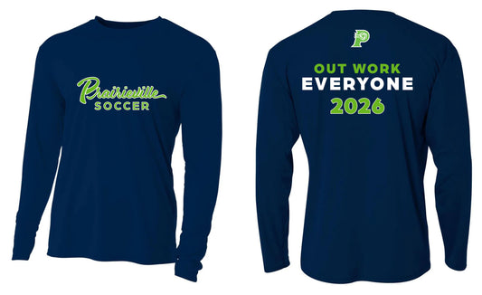 A4 PVHS Playoff LS Shirt 2026 Prairieville High School Navy Mens Small - Third Coast Soccer