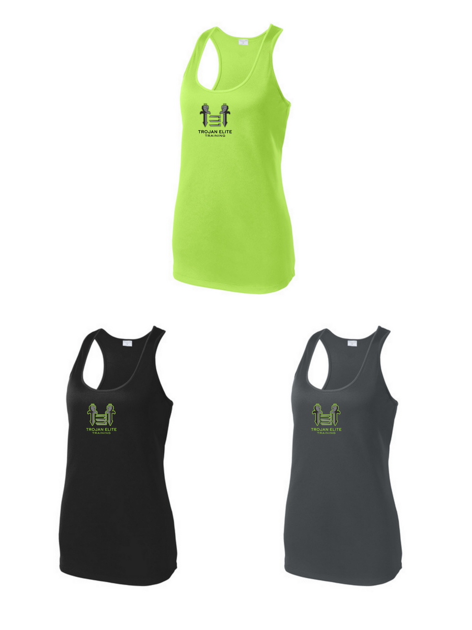Sport-Tek Trojan Elite Womens Racer Tank Trojan Elite Training   - Third Coast Soccer