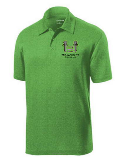 Sport-Tek Trojan Elite Heather Polo Polo   - Third Coast Soccer