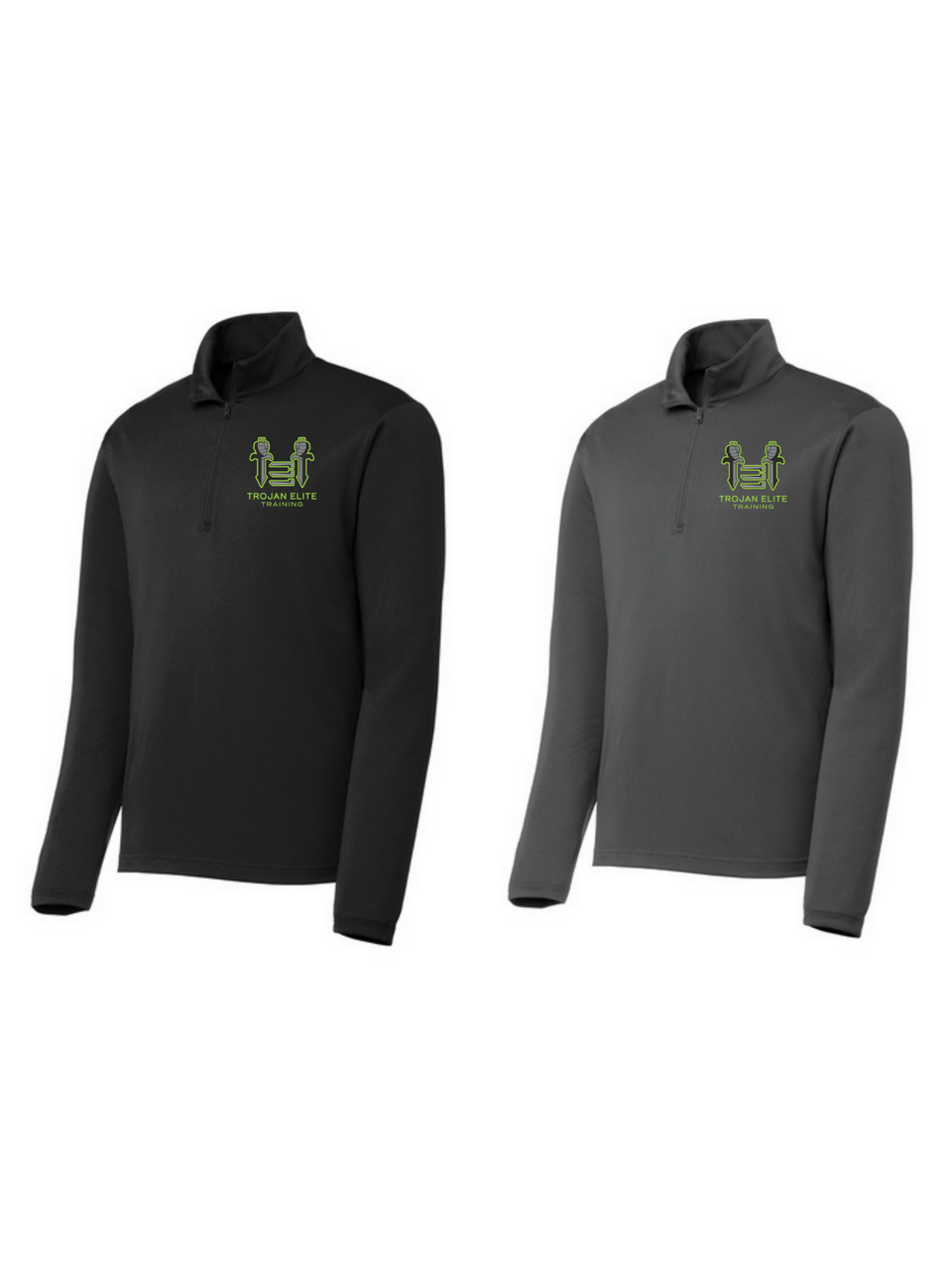 Sport-Tek Trojan Elite Youth Quarter-Zip Pullover Trojan Elite Training Black Youth X-Small - Third Coast Soccer