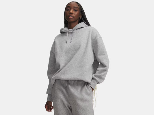 UA Women's Team Icon Fleece Hoodie Training Wear Gray Womens XSmall - Third Coast Soccer