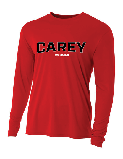 WCU Swimming Men's Long-Sleeve Performance Shirt WCU Swim Red Carey - Third Coast Soccer