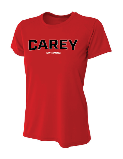 WCU Swimming Women's Short-Sleeve Performance Shirt WCU Swim Red Carey - Third Coast Soccer