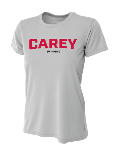 WCU Swimming Women's Short-Sleeve Performance Shirt WCU Swim Silver Carey - Third Coast Soccer