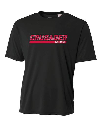 WCU Swimming Men's Short-Sleeve Performance Shirt WCU Swim Black Crusader - Third Coast Soccer