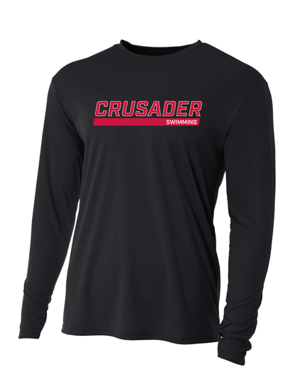 WCU Swimming Youth Long-Sleeve Performance Shirt WCU Swim Black Crusader - Third Coast Soccer