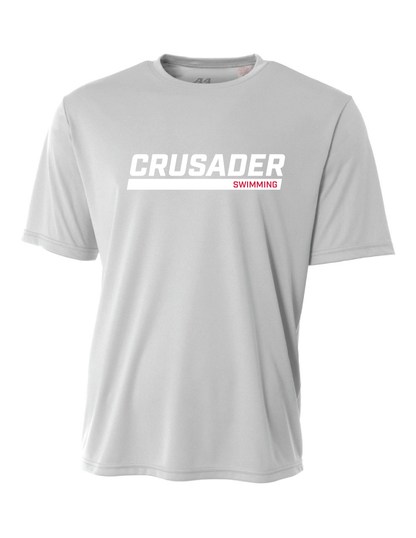 WCU Swimming Men's Short-Sleeve Performance Shirt WCU Swim Silver Crusader - Third Coast Soccer