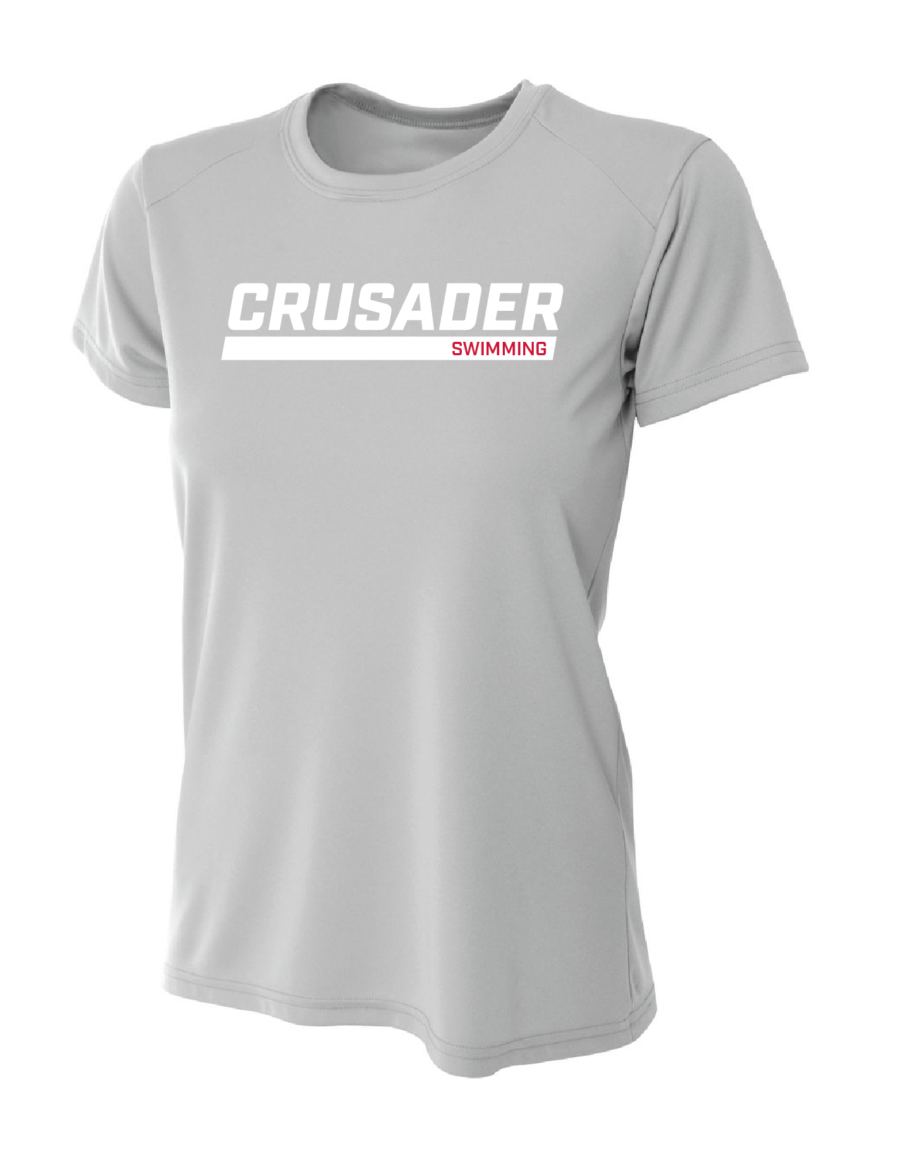 WCU Swimming Women's Short-Sleeve Performance Shirt WCU Swim Silver Crusader - Third Coast Soccer