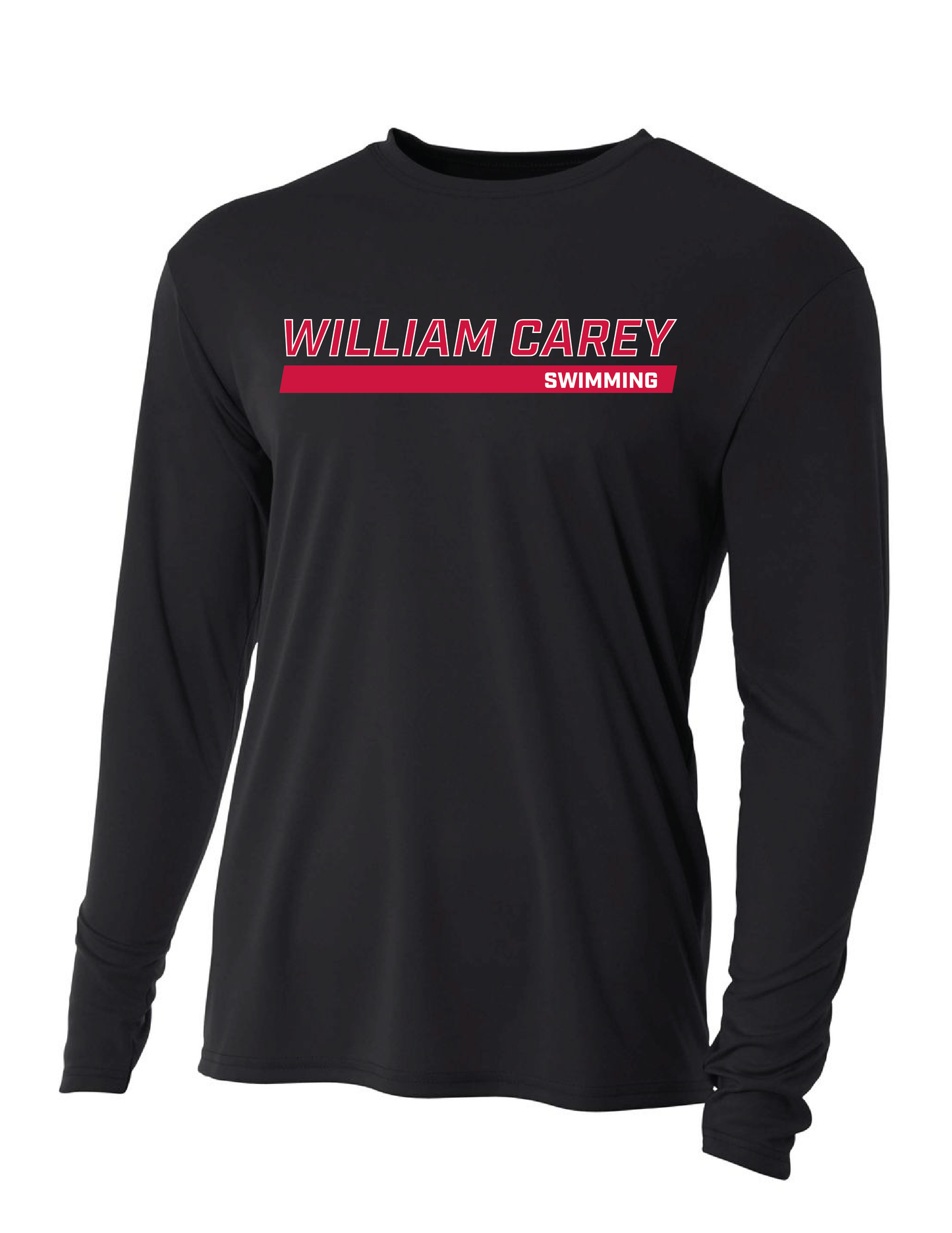 WCU Swimming Men's Long-Sleeve Performance Shirt WCU Swim Black Wc W/O Crusader - Third Coast Soccer