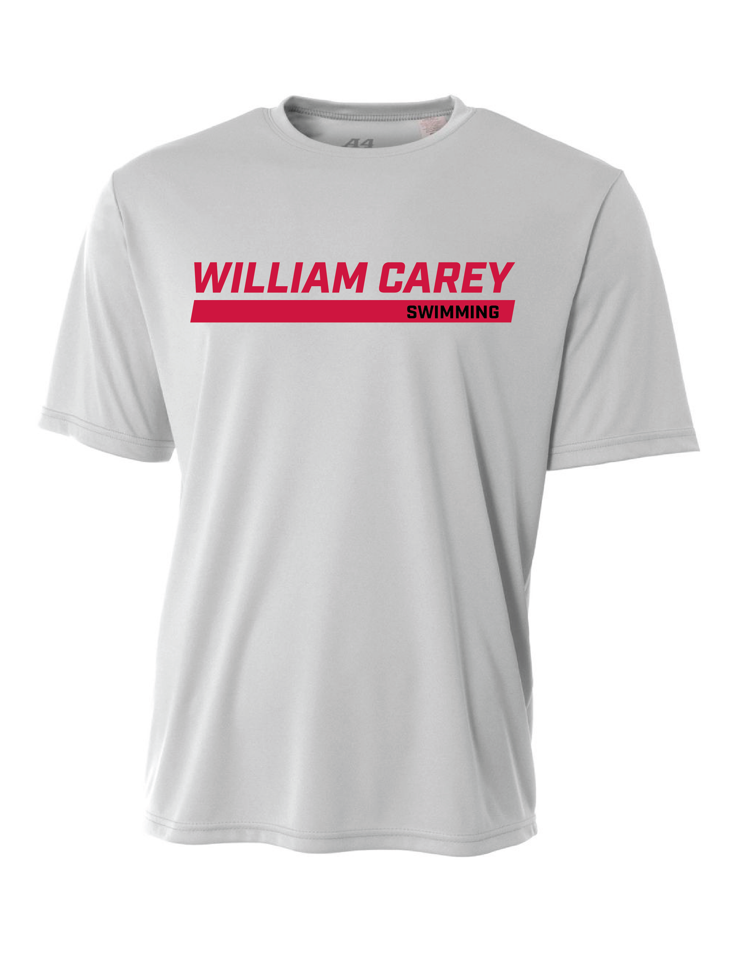 WCU Swimming Men's Short-Sleeve Performance Shirt WCU Swim Silver Wc W/O Crusader - Third Coast Soccer