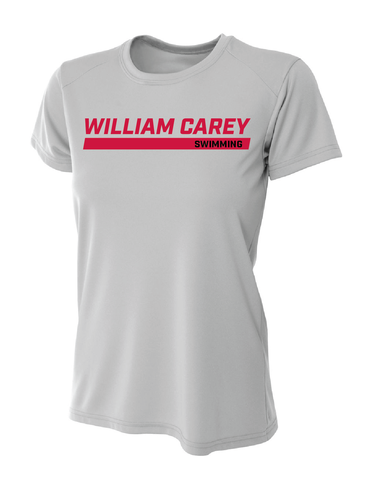 WCU Swimming Women's Short-Sleeve Performance Shirt WCU Swim Silver Wc W/O Crusader - Third Coast Soccer