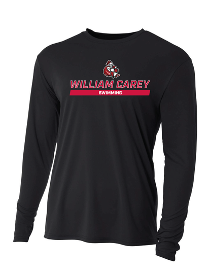 WCU Swimming Youth Long-Sleeve Performance Shirt WCU Swim Black Wc W/Crusader - Third Coast Soccer