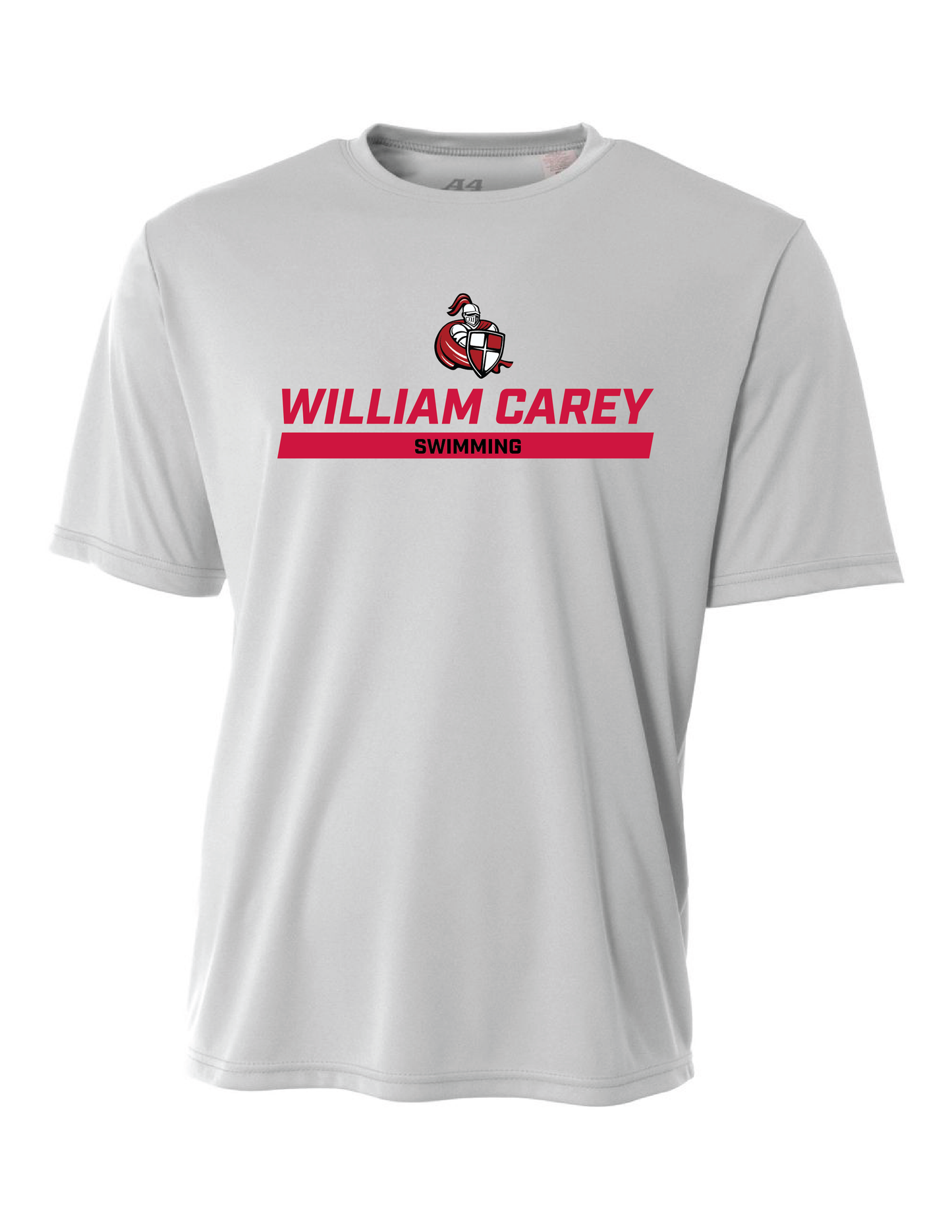 WCU Swimming Men's Short-Sleeve Performance Shirt WCU Swim Silver Wc W/Crusader - Third Coast Soccer