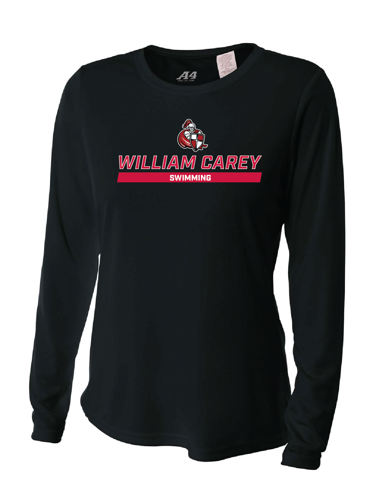 WCU Swimming Women's Long-Sleeve Performance Shirt WCU Swim Black Wc W/Crusader - Third Coast Soccer