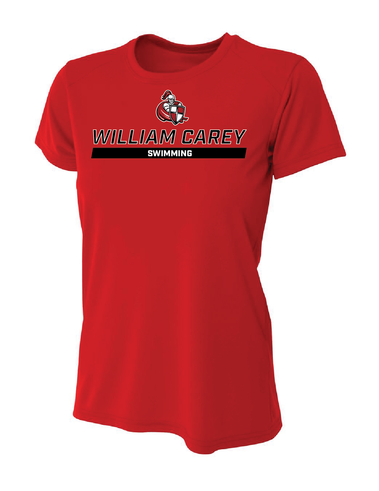 WCU Swimming Women's Short-Sleeve Performance Shirt WCU Swim Red Wc W/Crusader - Third Coast Soccer