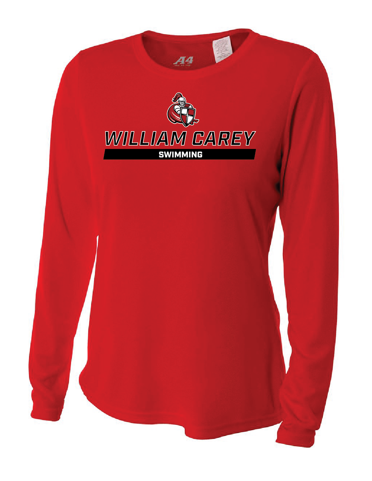 WCU Swimming Women's Long-Sleeve Performance Shirt WCU Swim Red Wc W/Crusader - Third Coast Soccer